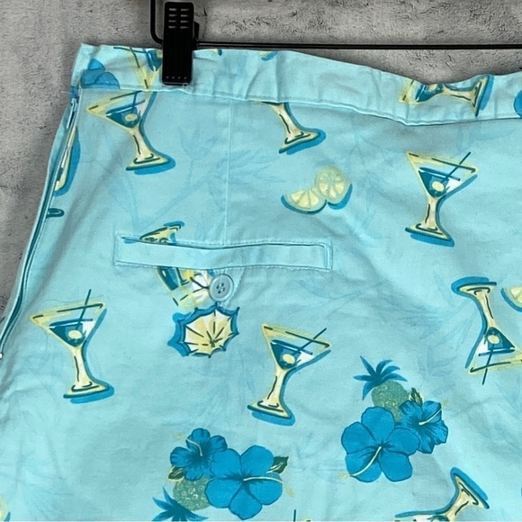 KT Golf Skort Size Zipper Sz 14 Cotton Pockets Pleats Summer Print Keneth Tool - Picture 4 of 13
